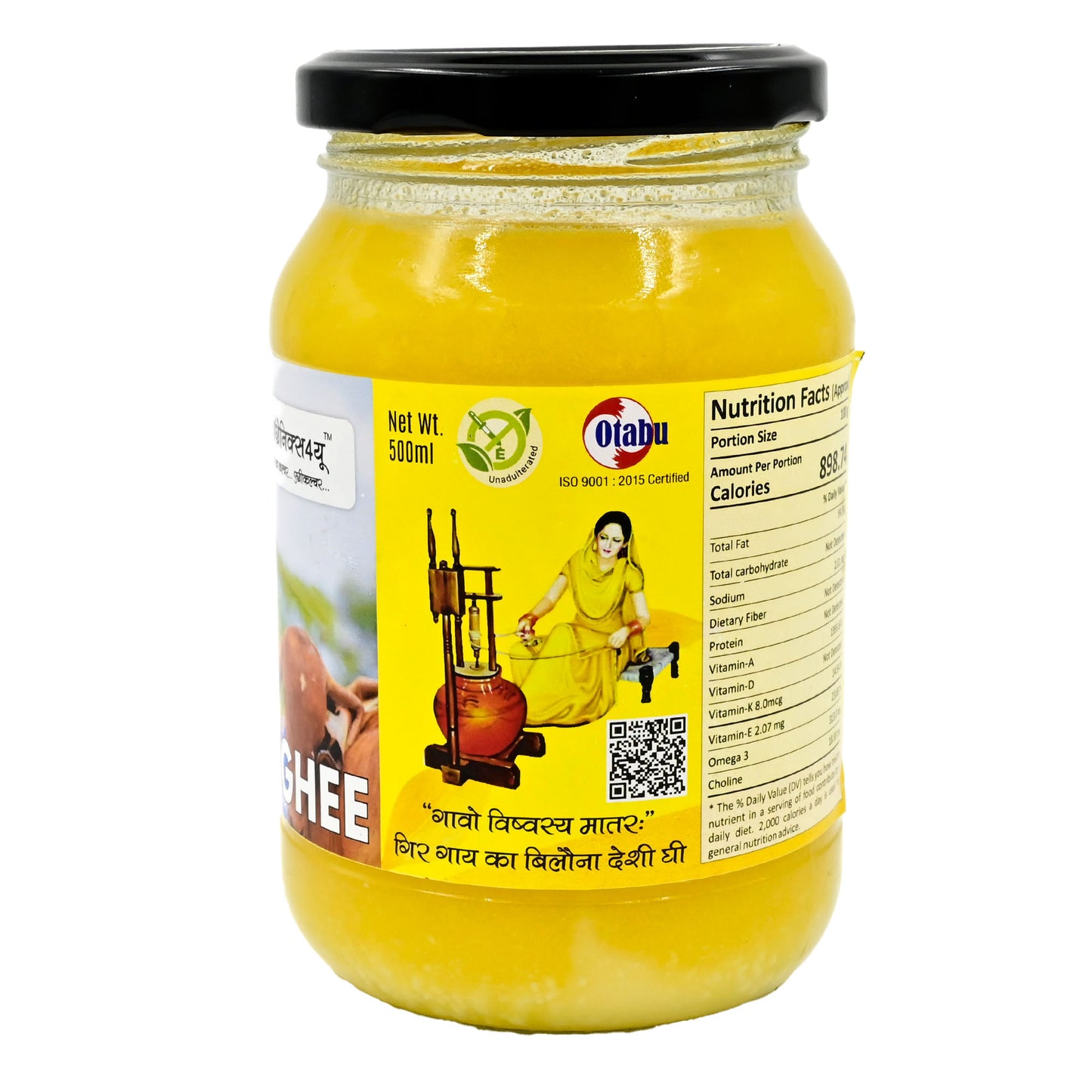 A2 Cow Ghee - Vedic Bilona Method - Traditional Curd Churned - Pure, Natural & Healthy - Glass Jar