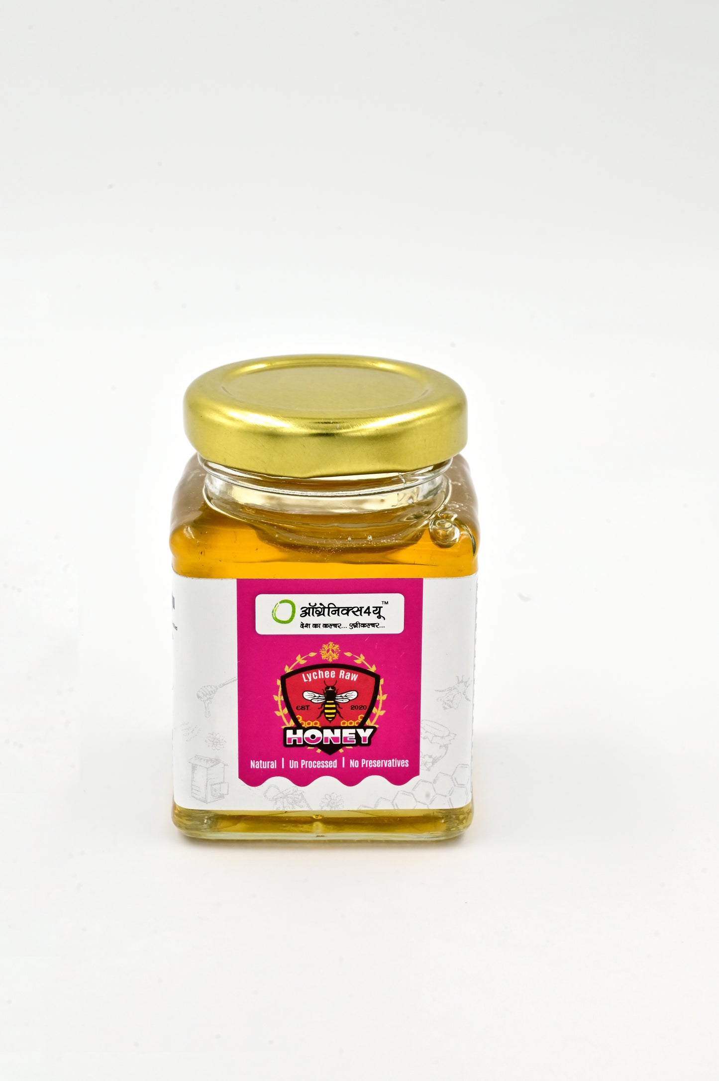 Appetizing Lychee Raw Honey by Organics4U - 100% Natural & Organic from Fresh Lychee Flowers - Unprocessed, Unfiltered, Unpasteurized Lychee Honey