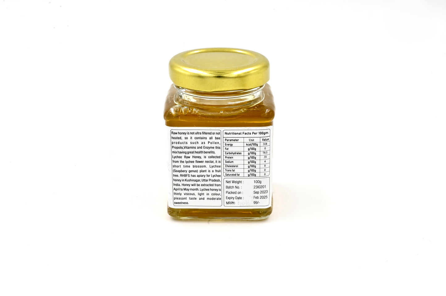 Appetizing Lychee Raw Honey by Organics4U - 100% Natural & Organic from Fresh Lychee Flowers - Unprocessed, Unfiltered, Unpasteurized Lychee Honey