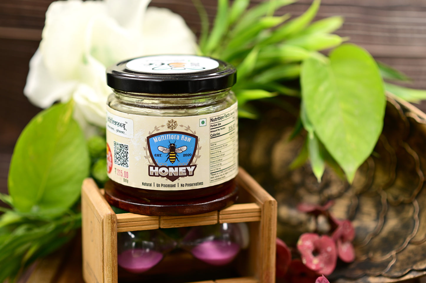 Natural Goodness of Multiflora Raw Honey by Organics4U - 100% Pure & Enchantingly Delicious!