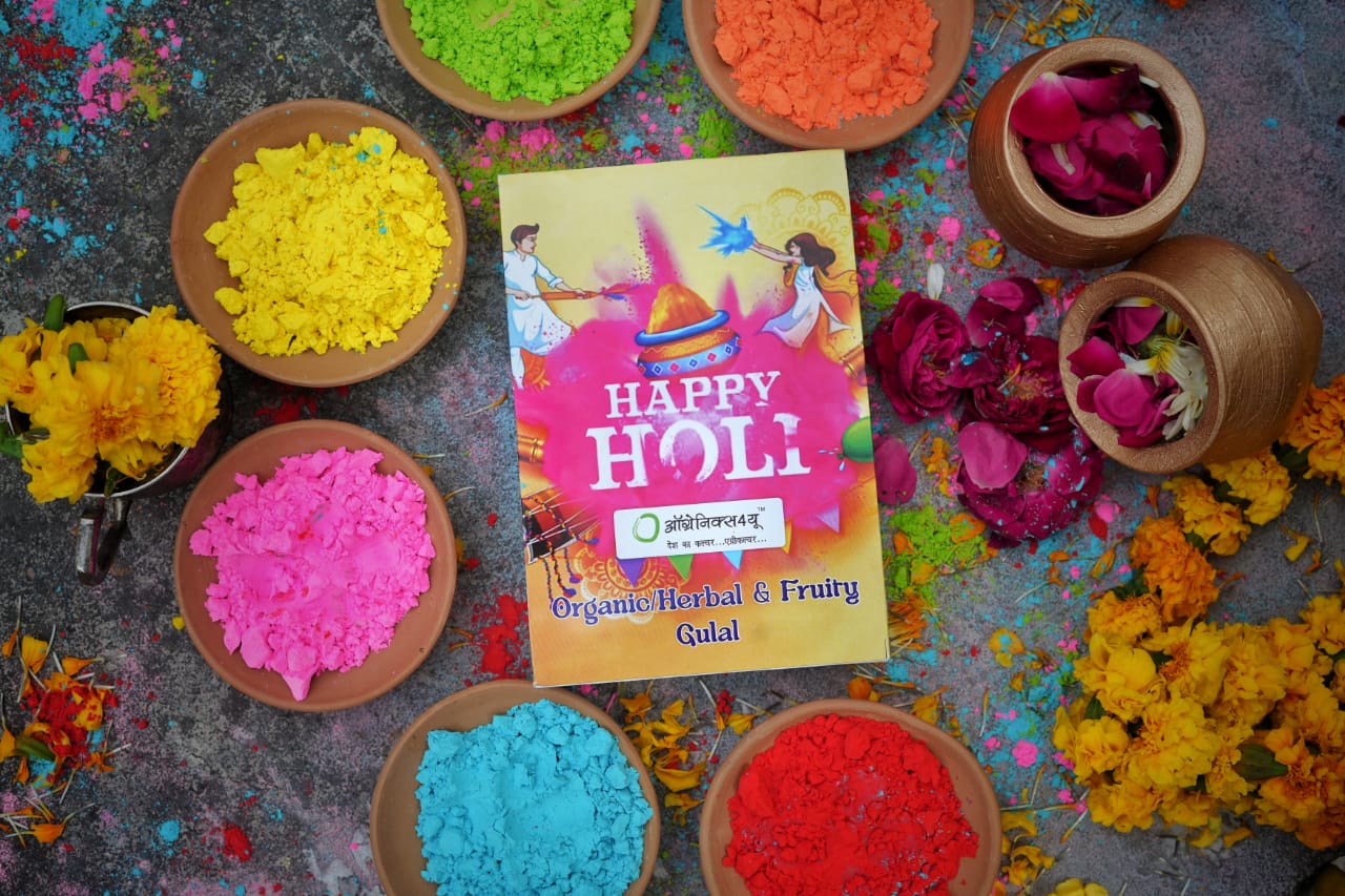 Organics4u Herbal & Fruity Gulal | 100 Gram