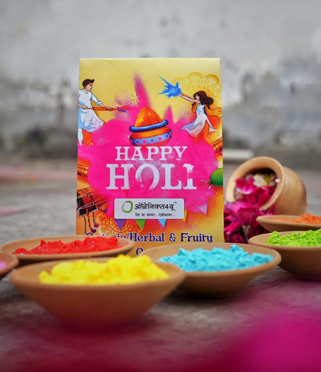 Organics4u Herbal & Fruity Gulal | 100 Gram