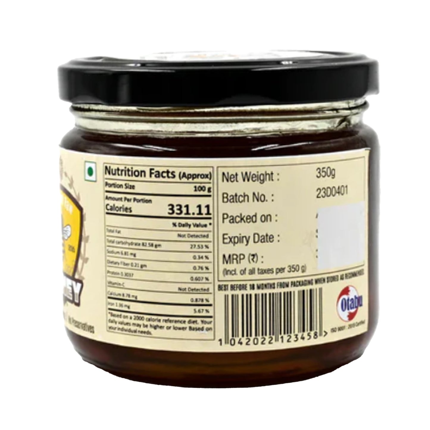 Delicious Mustard Raw Honey by Organics4U - 100% Pure & Natural, Unprocessed & No-preservatives, No Additives & Ethically Crafted
