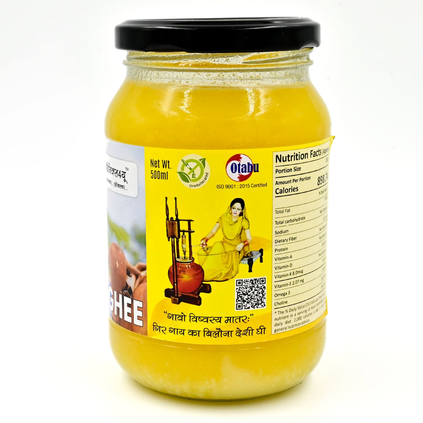 A2 Cow Ghee - Vedic Bilona Method - Traditional Curd Churned - Pure, Natural & Healthy - Glass Jar