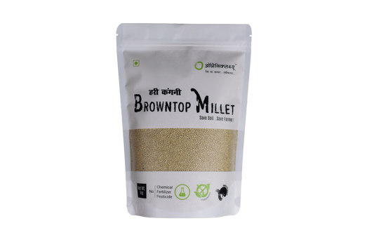 Certified Organic Brown Top Millet - 100% Organic & Unpolished