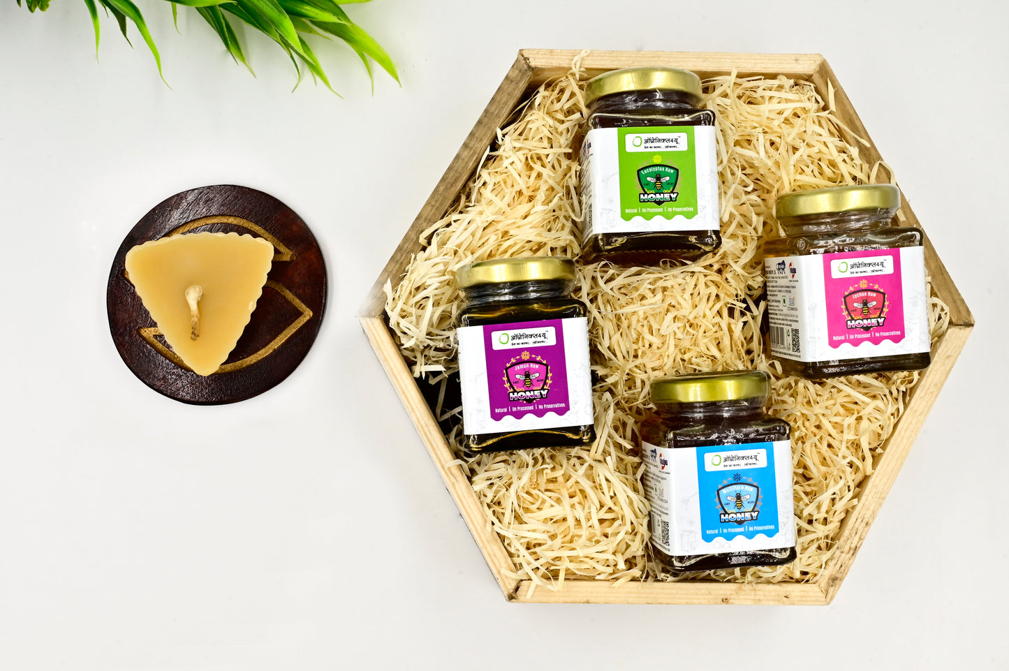 Organics4U’s Festive Gift Hamper New |4 Varities of Honey with a Postcard | Best Honey Pack for Gift Items | Gifts for Family and Friends
