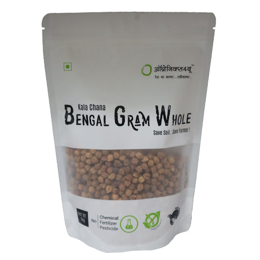 Organic Bengal Gram Whole - Kala Chana- Premium Quality - Nutrient-Rich - No Additives