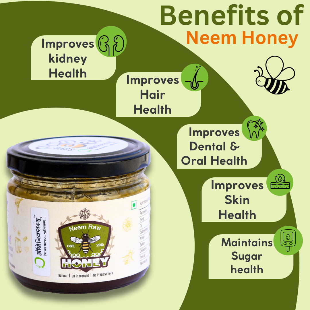 Neem Raw Honey - 100% Natural & Pure