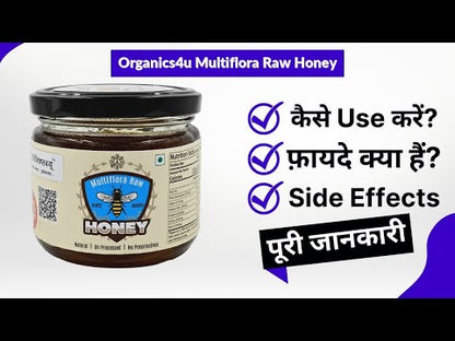 Natural Goodness of Multiflora Raw Honey by Organics4U - 100% Pure & Enchantingly Delicious!